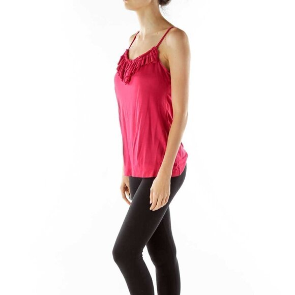 Banana Republic Pink Ruffled Tank Top - Picture 3 of 3